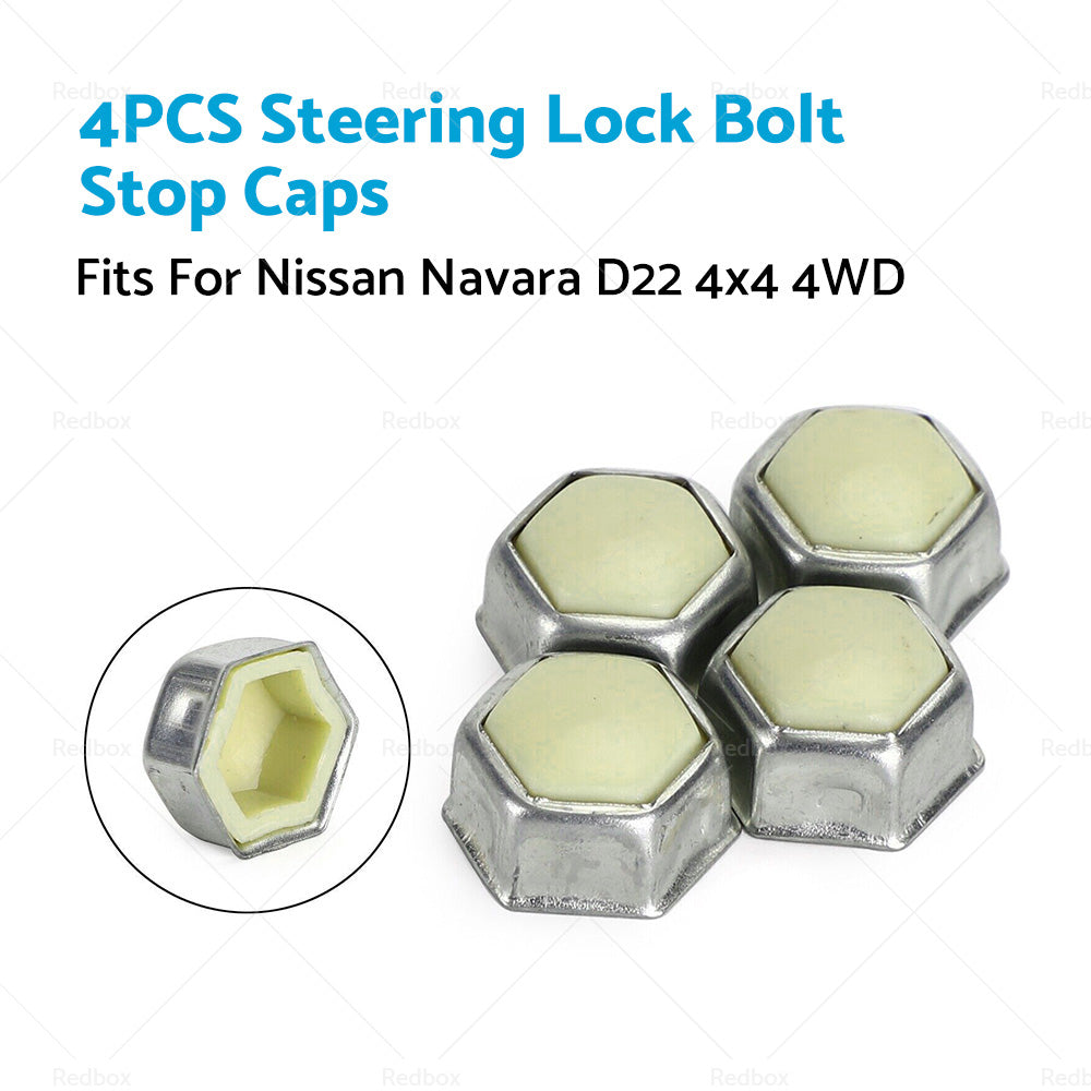 {{ Set of 4 Steering Lock Stop Bolt Cap Caps Nuts Fit For Nissan Navara D22 4x4 4WD }} - Buy Car Parts Online at {{ Kaka Auto Parts }}.