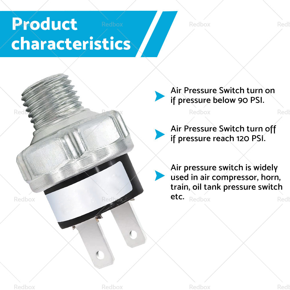 {{ 1 4inch NPT End Air Compressor Pressure Tank Control Switch Off Valve 90-120PSI }} - Buy Car Parts Online at {{ Kaka Auto Parts }}.