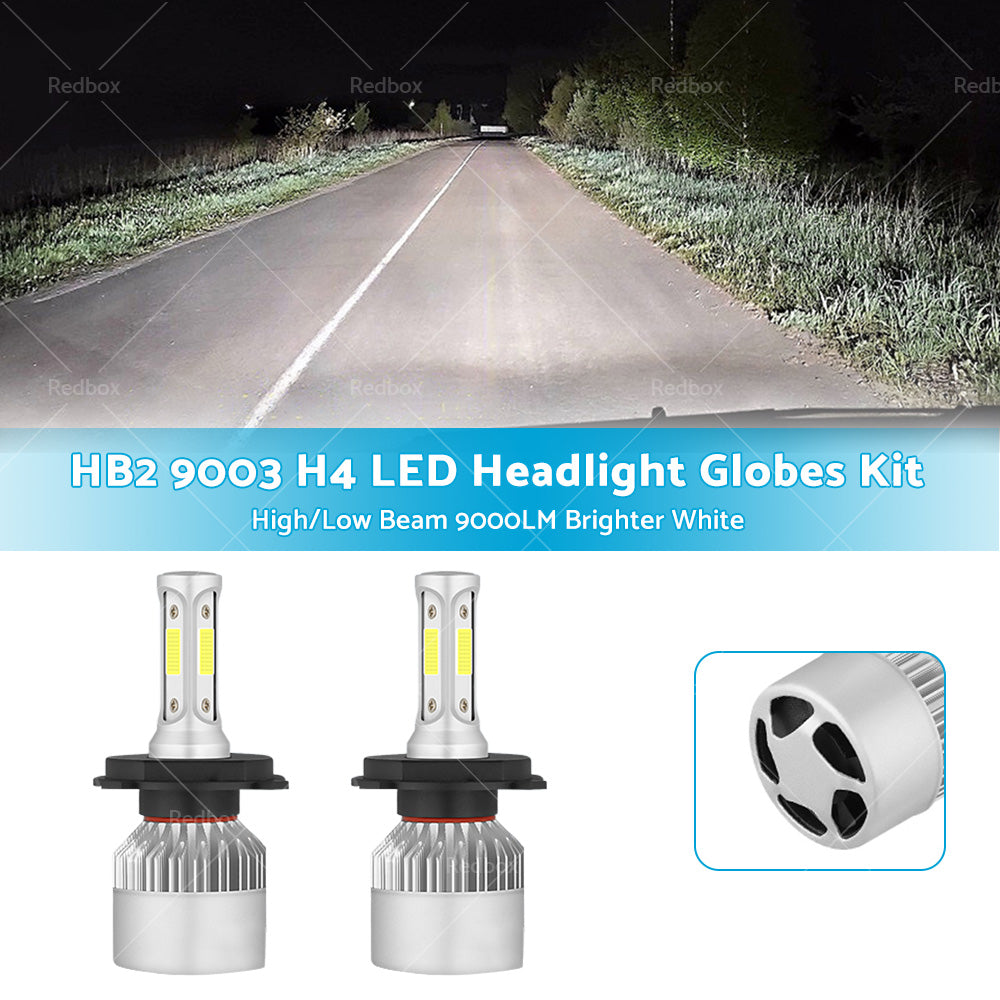 {{ 2x HB2 9003 H4 LED Headlight Globes Kit Hi or Low Beam 9000LM Brighter White }} - Buy Car Parts Online at {{ Kaka Auto Parts }}.