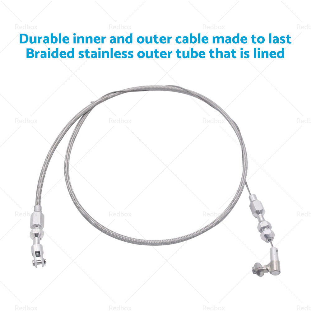{{ 36 inch Braided Stainless Steel Throttle Cable Fits for Ford Chevy GM Holden Models }} - Buy Car Parts Online at {{ Kaka Auto Parts }}.