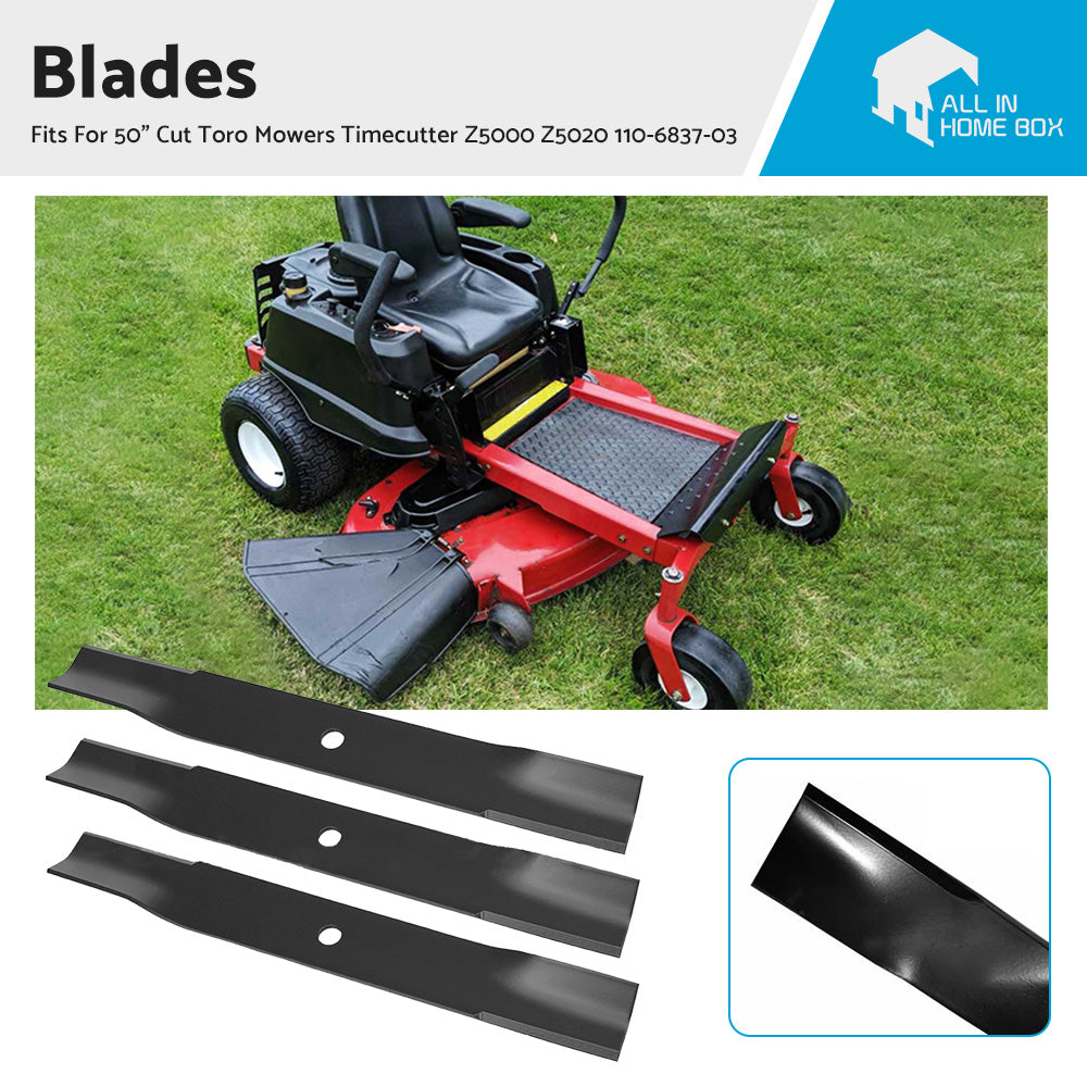 {{ 3x Blades For 50 inch Cut Toro Mowers Timecutter Z5000 Z5020 110-6837-03 }} - Buy Car Parts Online at {{ Kaka Auto Parts }}.