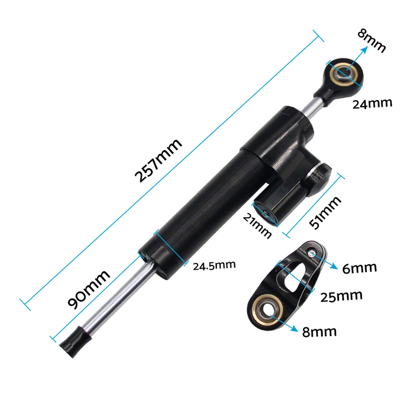 CNC Steering Damper Stabilizer Suitable for Honda Accord 2.4L