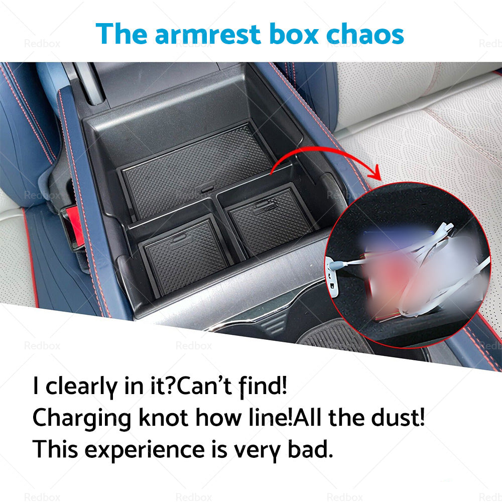 {{ Centre Console Armrest Storage Box Suitable For BYD Atto 3 Yuan Plus 2022 }} - Buy Car Parts Online at {{ Kaka Auto Parts }}.
