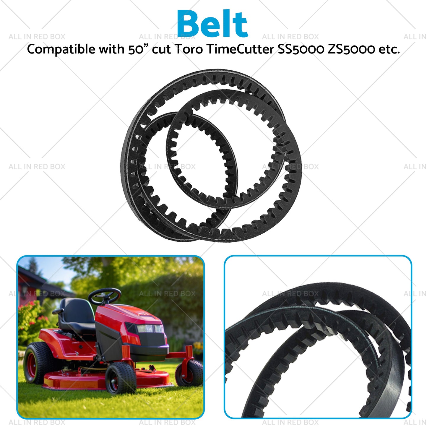{{ Suitable for Toro Pump Belt TimeCutter ZS5000, SS5000, SS5060 and MX5060 1193321 }} - Buy Car Parts Online at {{ Kaka Auto Parts }}.