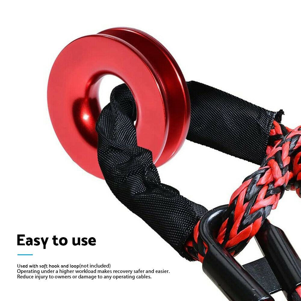 Recovery Ring Snatch Block Pulley with Soft Shackle Suitable For Winch Rope Off-Road 37479lbs