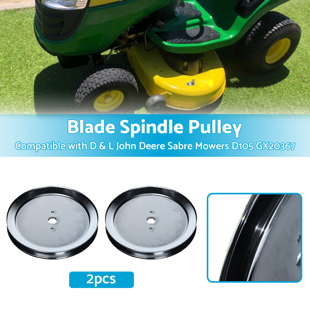 {{ 2x Blade Spindle Pulley Suitable For D and L John Deere Sabre Mowers D105 GX20367 }} - Buy Car Parts Online at {{ Kaka Auto Parts }}.