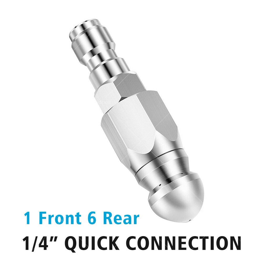 {{ Stainless Steel Sewer Jetter Nozzle For Pressure Washer w or 1 or 4''Connect for Drain }} - Buy Car Parts Online at {{ Kaka Auto Parts }}.