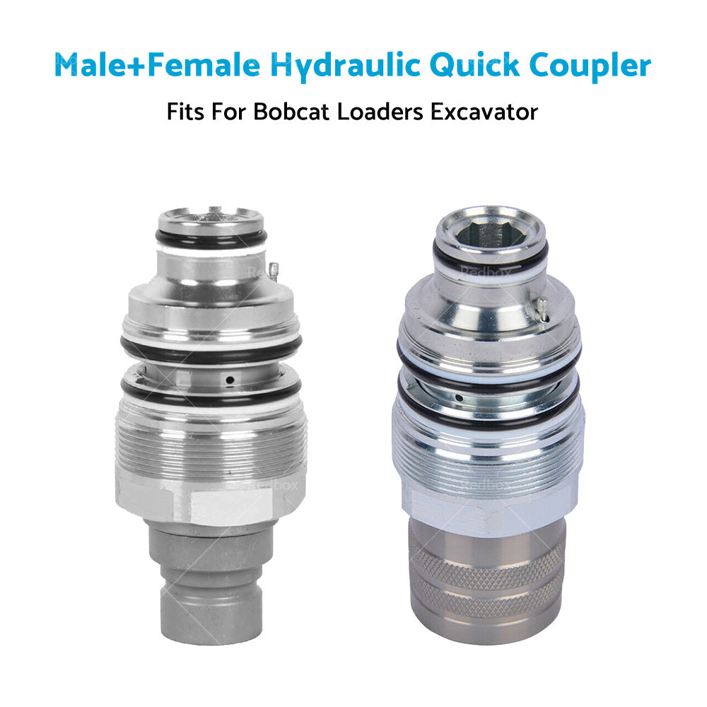 {{ For Bobcat Male and Female Hydraulic Flat Face Quick Coupler 46mm 1 13 or 16 inch thread }} - Buy Car Parts Online at {{ Kaka Auto Parts }}.