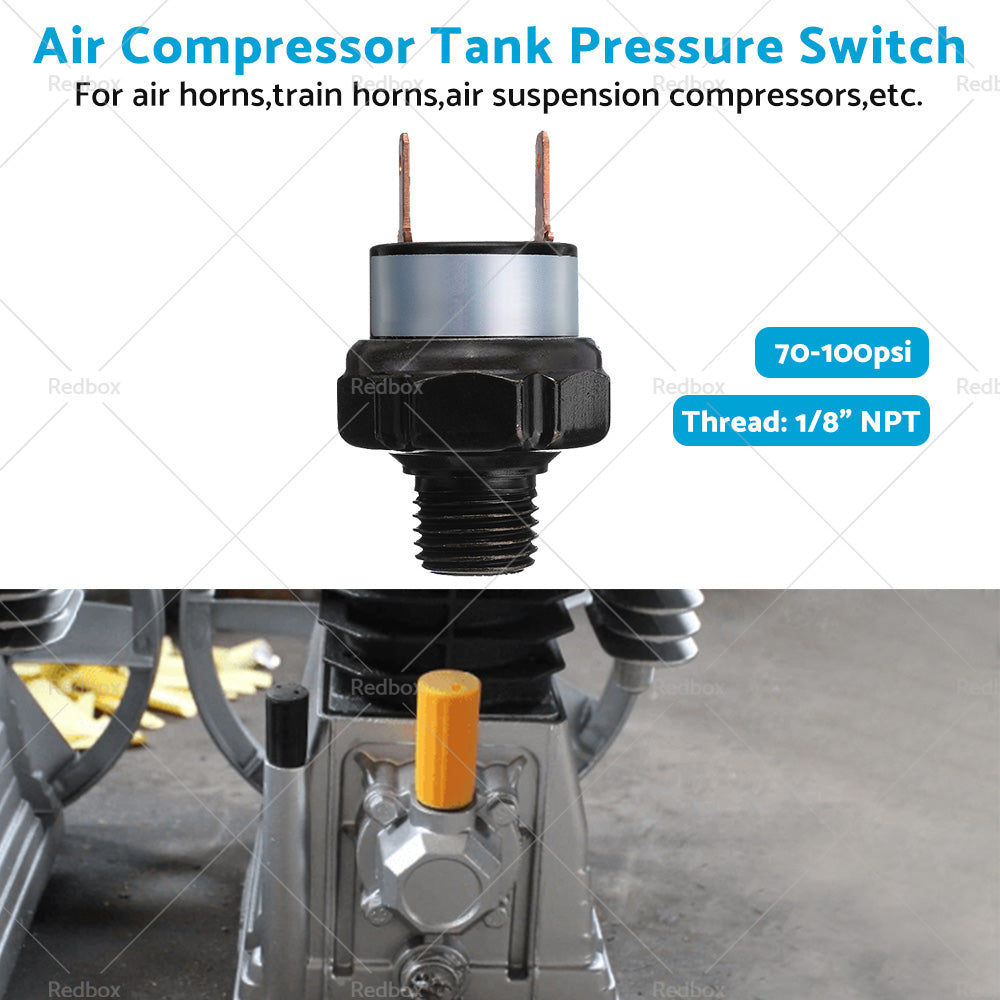{{ 1 8inch NPT Air Compressor Tank Pressure Control Switch 70psi ON 100psi OFF 12V 24V }} - Buy Car Parts Online at {{ Kaka Auto Parts }}.