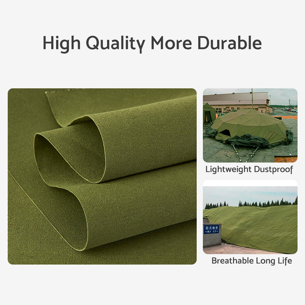 {{ 3 Sizes Army Heavy Duty Waterproof Canvas Tarp Tarpaulin Sun Blocked Dustproof }} - Buy Car Parts Online at {{ Kaka Auto Parts }}.