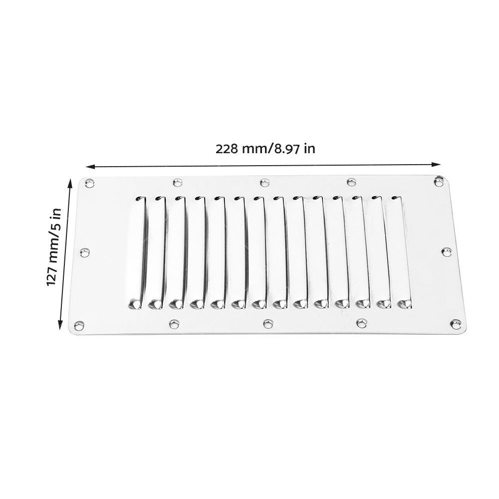 {{ 4pcs Stainless Steel Rectangular Air Vent For Caravan Boat Wall Eave 228x127mm }} - Buy Car Parts Online at {{ Kaka Auto Parts }}.