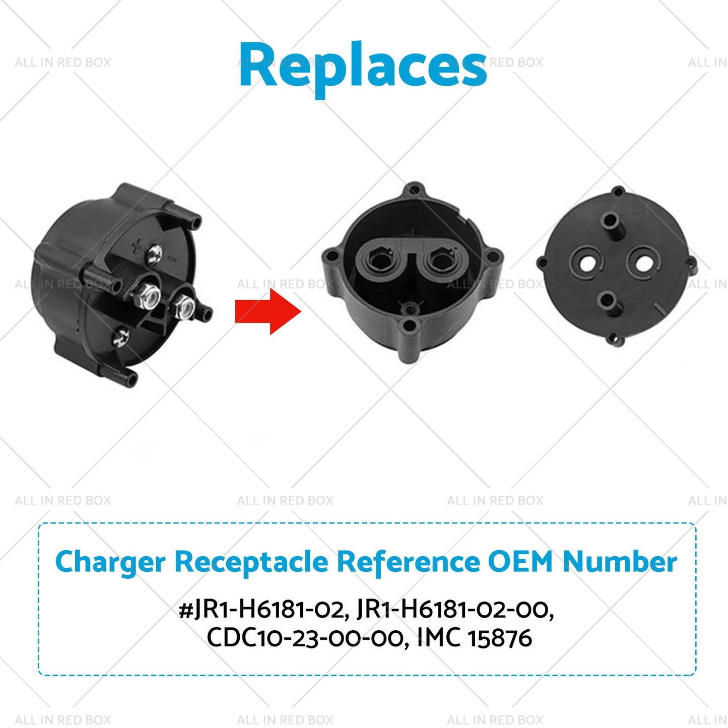 {{ 48V Golf Cart Charger Handle Plug and Receptacle Suitable For Yamaha G19 and G22 }} - Buy Car Parts Online at {{ Kaka Auto Parts }}.