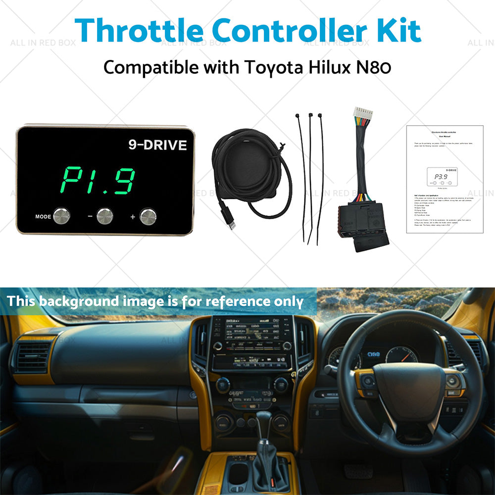 {{ Black EVC WindBooster Throttle Controller Suitable for Toyota Hilux N80 15-21 }} - Buy Car Parts Online at {{ Kaka Auto Parts }}.