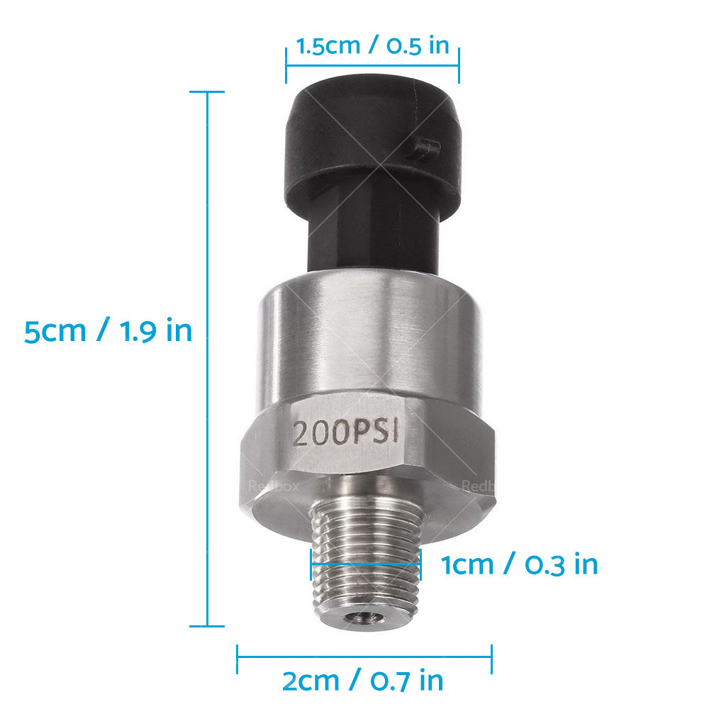 {{ 200PSI 5V Pressure Transducer Sender Sensor Stainless Steel for Air Oil Fuel AU }} - Buy Car Parts Online at {{ Kaka Auto Parts }}.