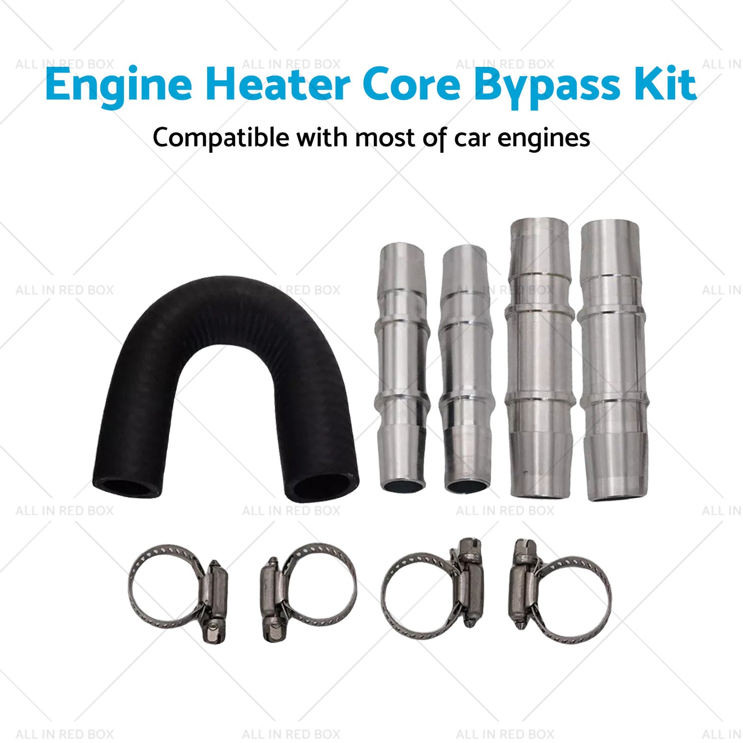 {{ Car Engine Heater Core Bypass Kit 5 or 8in 3 or 4in Hose Fitting Aluminum For Most }} - Buy Car Parts Online at {{ Kaka Auto Parts }}.