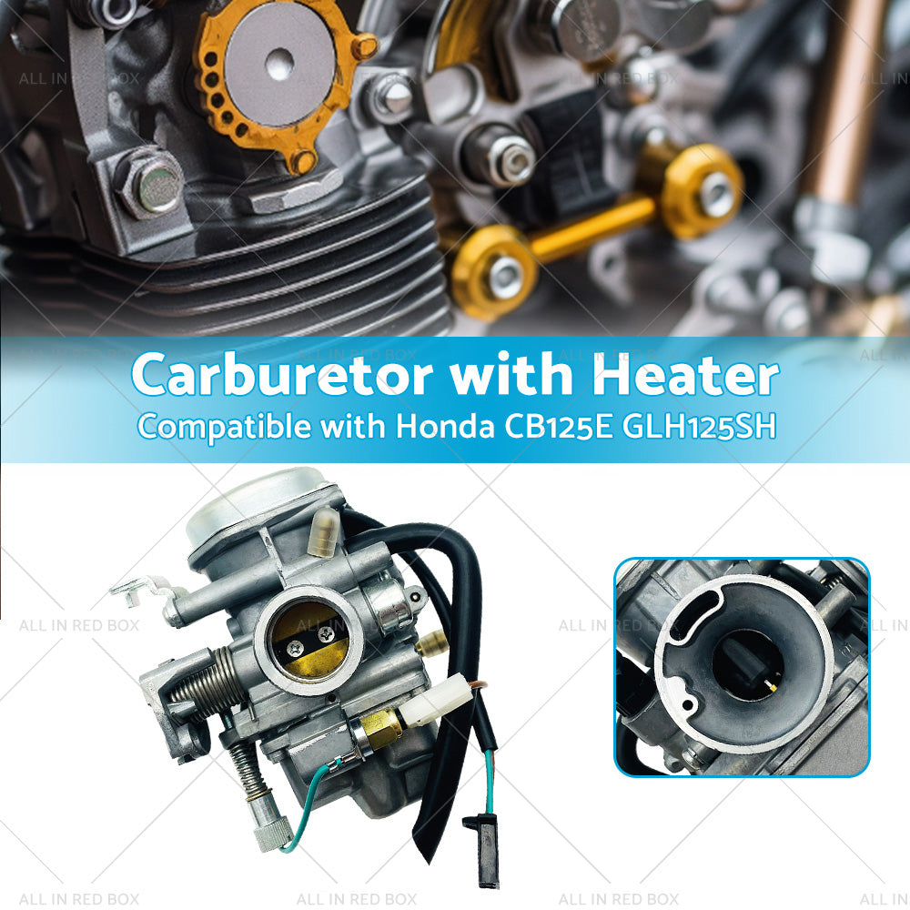 {{ Motorcycle Carburetor with Heater Suitable for Honda CB125E CB125 E GLH125SH AU }} - Buy Car Parts Online at {{ Kaka Auto Parts }}.