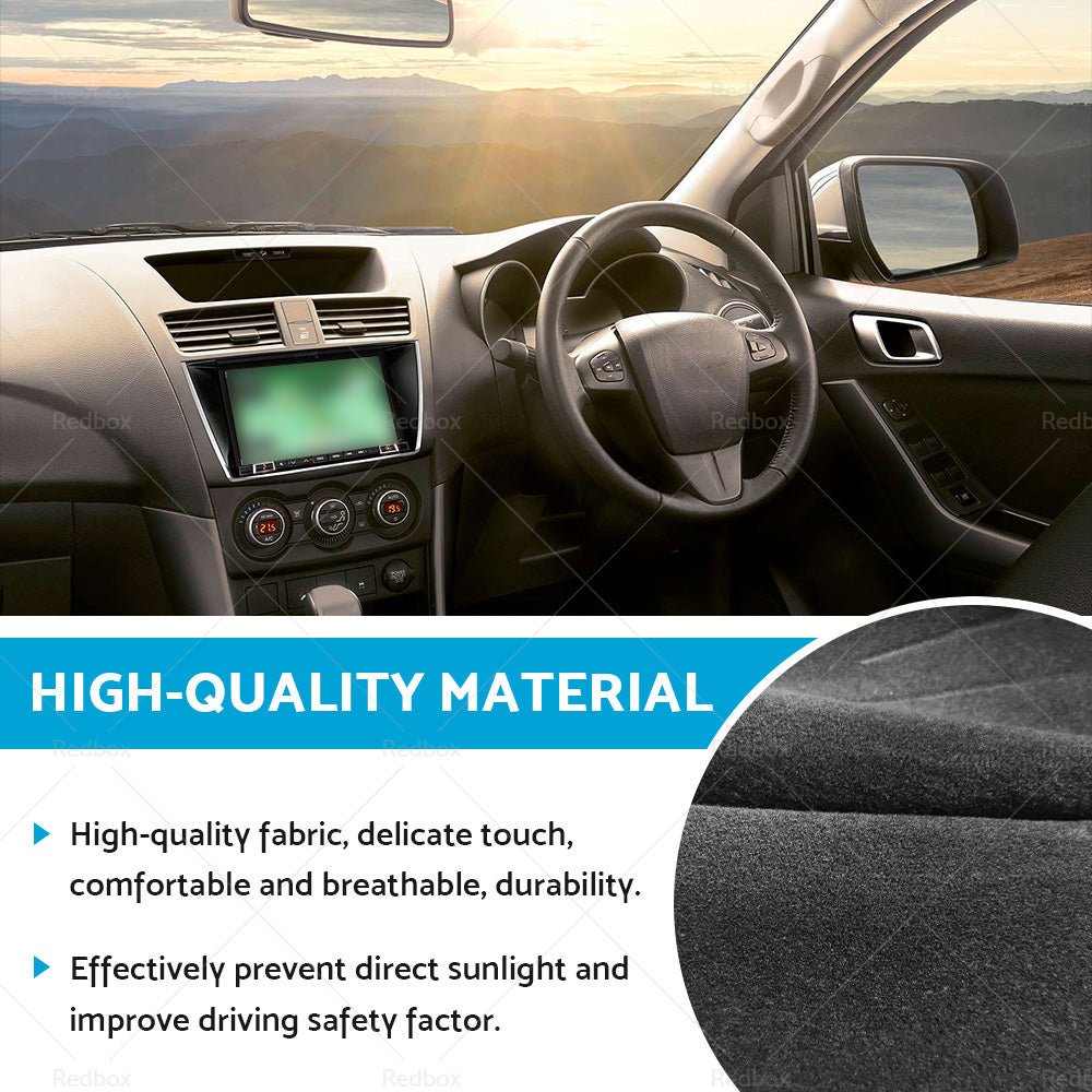 {{ Non-Slip Dash Mat For Mazda BT-50 3. 2L UTE 2011-2021 Dashboard Cover Black }} - Buy Car Parts Online at {{ Kaka Auto Parts }}.
