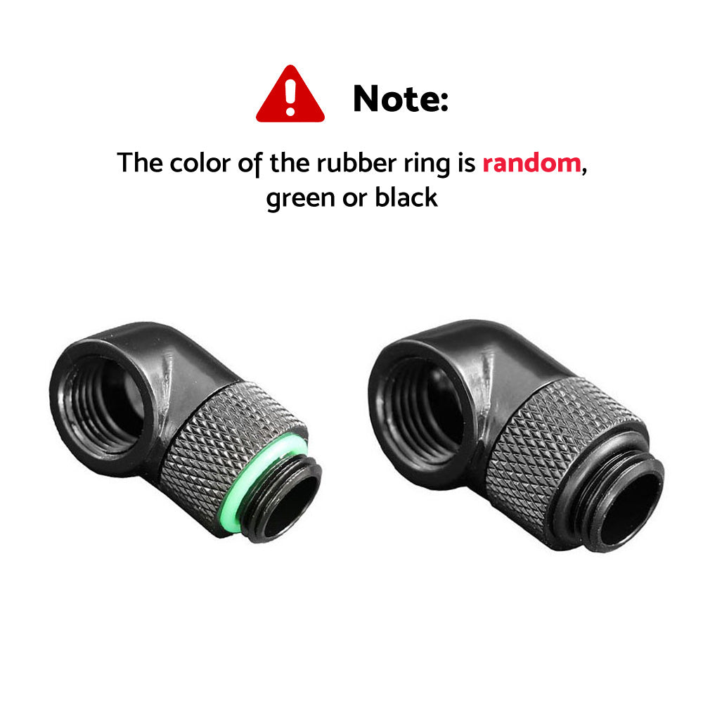{{ 2PCS Black Green Water Cooling G1 4 Thread 90隆茫 Rotary Elbow Adapter Fitting }} - Buy Car Parts Online at {{ Kaka Auto Parts }}.