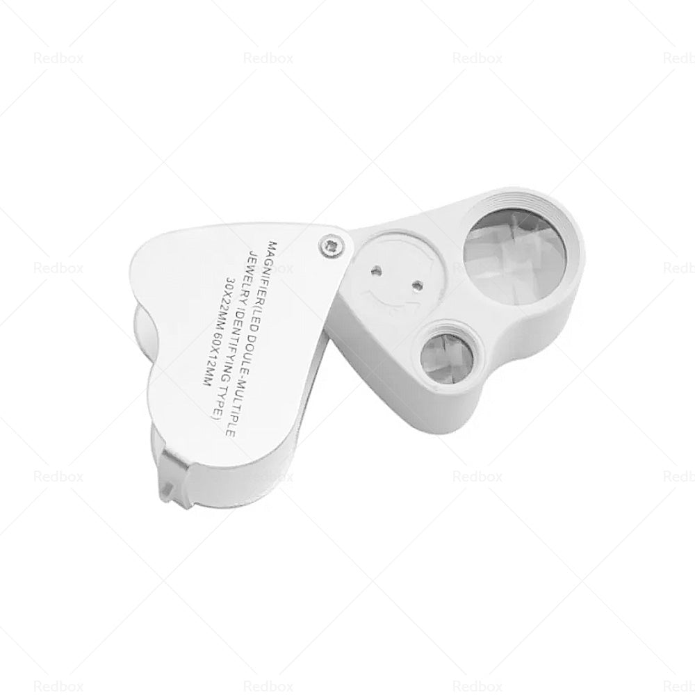 {{ 30X 60X Jewelry Loupe LED Lighted Illuminated Jewelers Eye Loop 2 Lens Magnifier }} - Buy Car Parts Online at {{ Kaka Auto Parts }}.