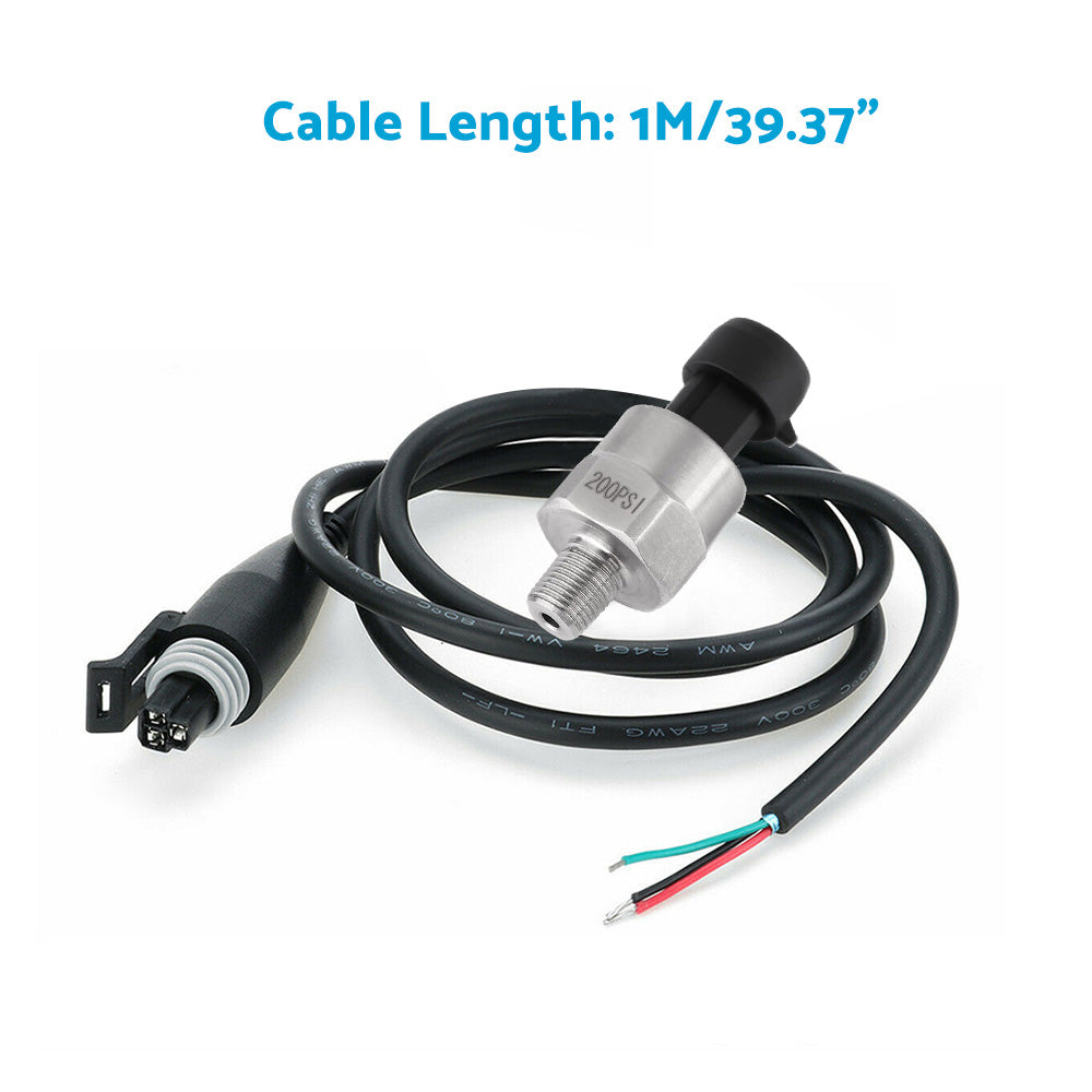200PSI 5V Pressure Transducer Sender Sensor Suitable For Air, Oil & Fuel ¡§C Stainless Steel, AU