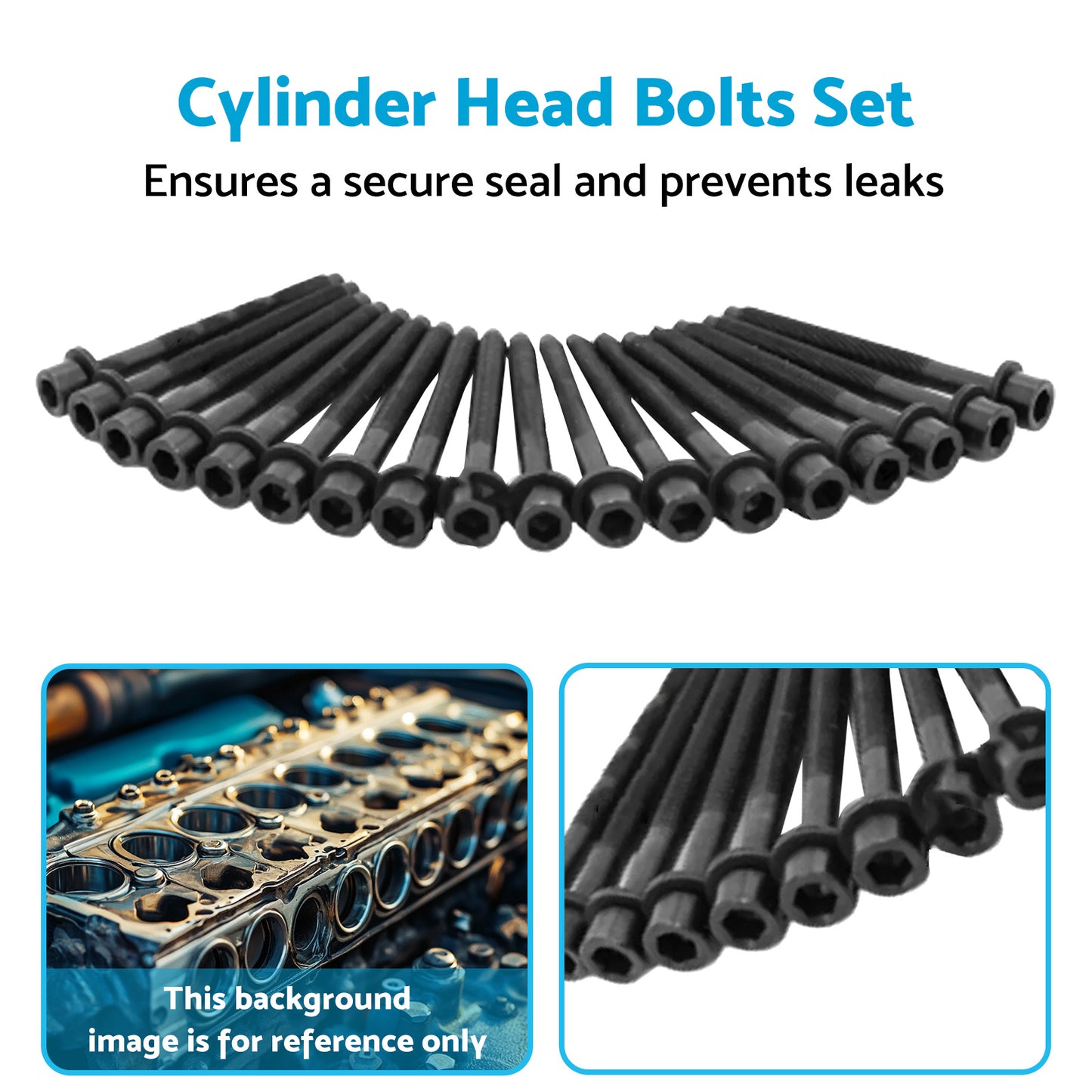 {{ Cylinder Head Bolts Set Suitable For Mitsubishi QE Triton MQ MR 2015-on 4N15 }} - Buy Car Parts Online at {{ Kaka Auto Parts }}.