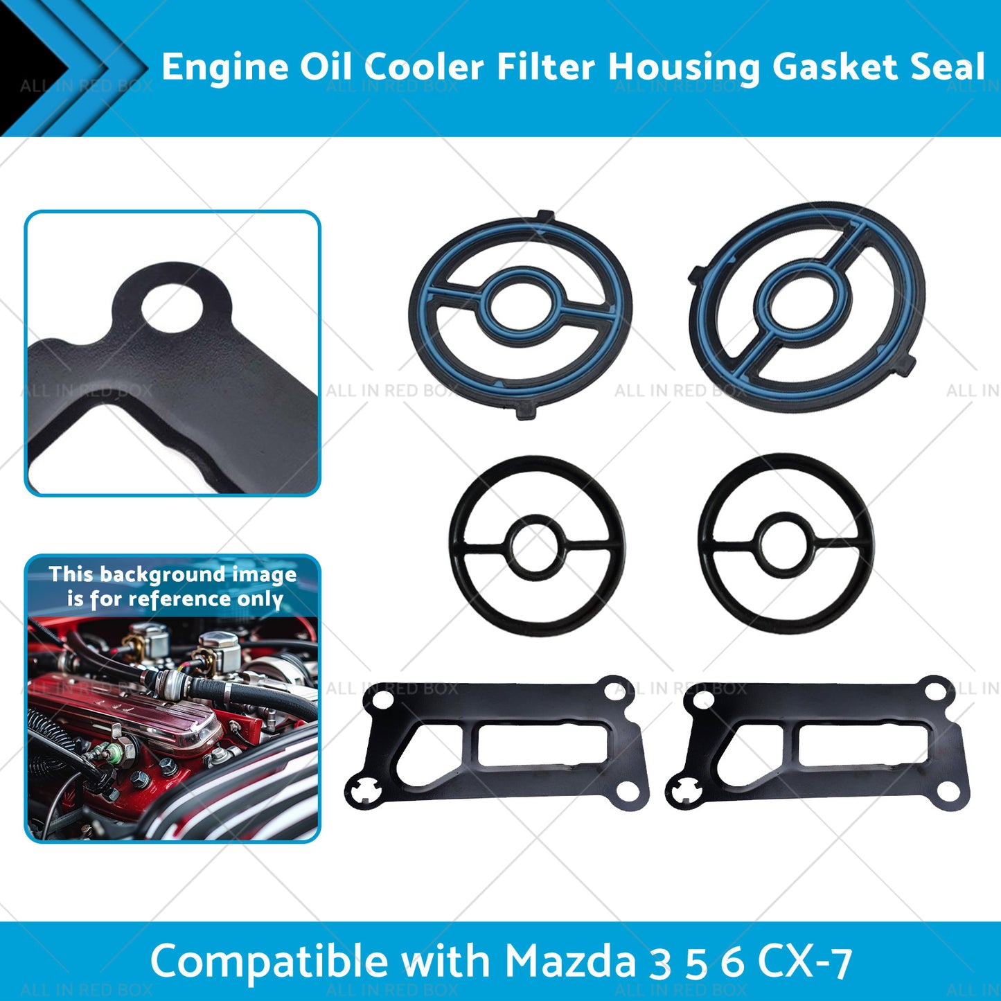 {{ Engine Oil Cooler Filter Housing Gasket Seal Suitable for 2007-2012 Mazda CX-7 }} - Buy Car Parts Online at {{ Kaka Auto Parts }}.