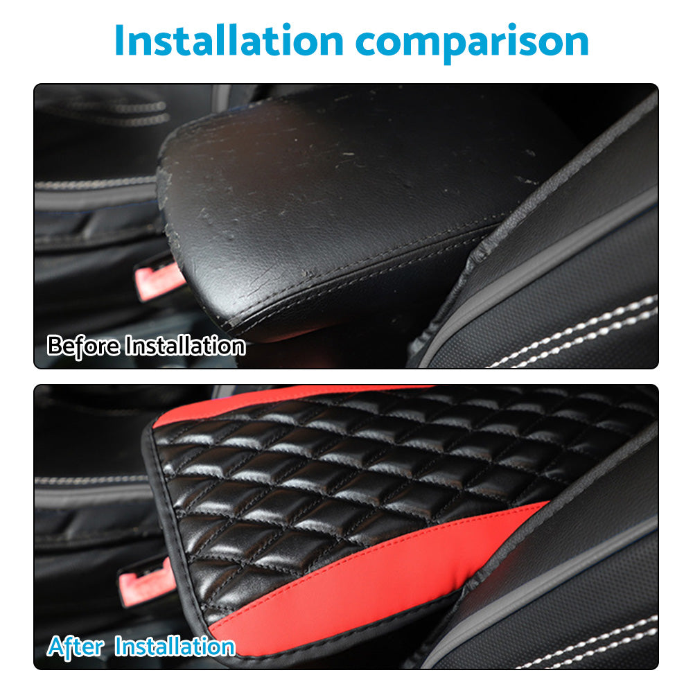 {{ Universal Car Armrest Cushion Cover Center Console Box Pad Protector PU Leather }} - Buy Car Parts Online at {{ Kaka Auto Parts }}.