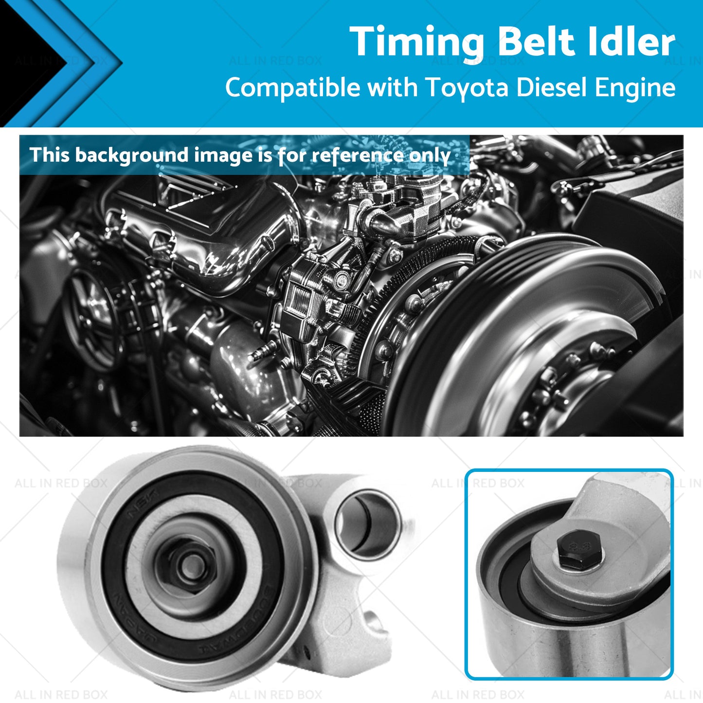 {{ 13505-67041 13540-67020 Timing Belt Idler Suitable for Toyota 1KD-FTV 2KD-FTV }} - Buy Car Parts Online at {{ Kaka Auto Parts }}.