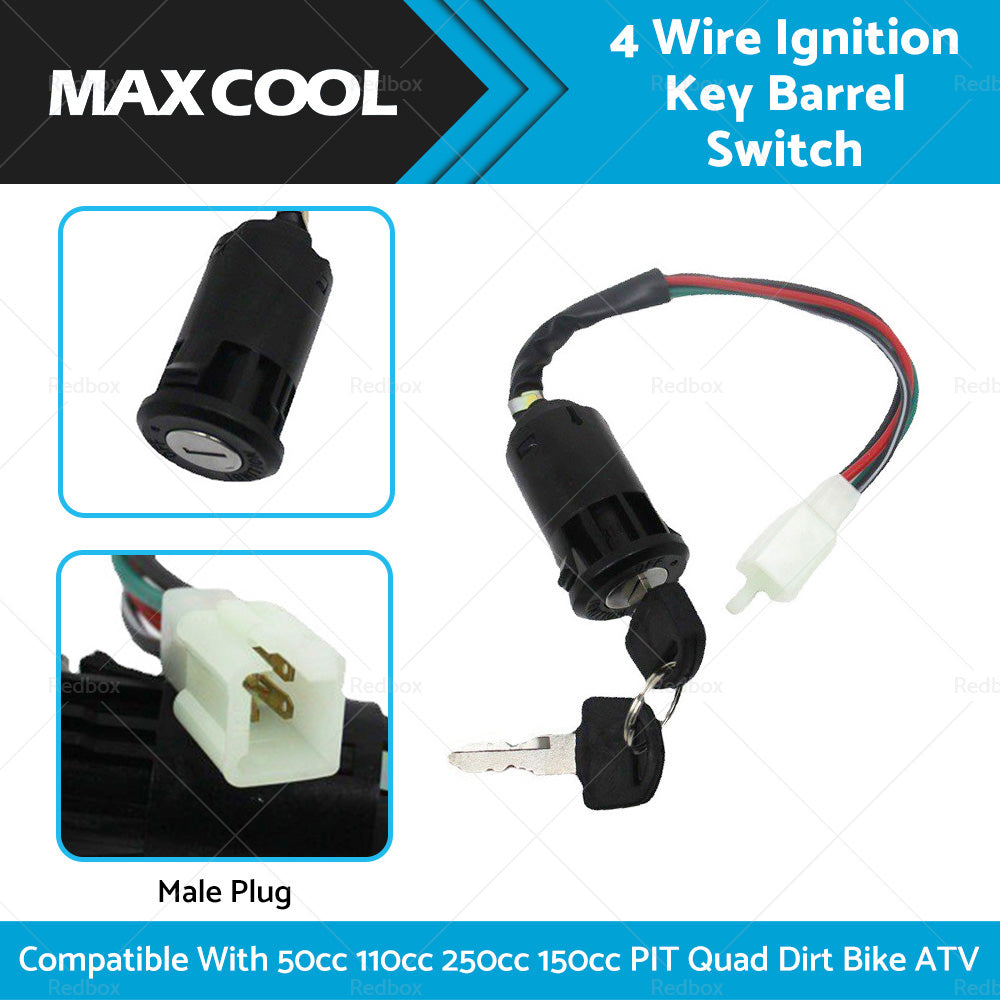 {{ 4 Wire Ignition Key Barrel Switch 50cc 110cc 125cc 250cc PIT Quad Dirt Bike ATV }} - Buy Car Parts Online at {{ Kaka Auto Parts }}.