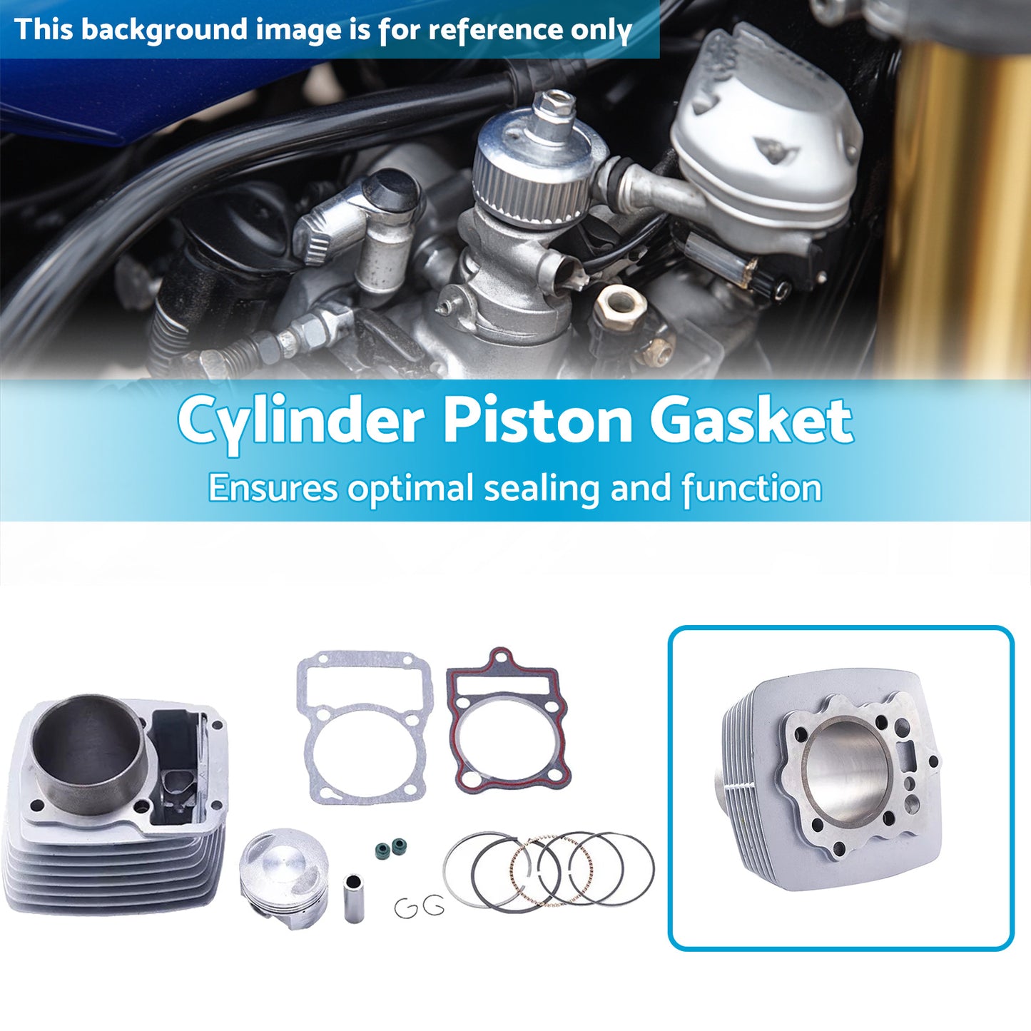 {{ 67mm Cylinder Piston Gasket Suitable For Zongshen Honda CG250 250cc Quad Bike }} - Buy Car Parts Online at {{ Kaka Auto Parts }}.