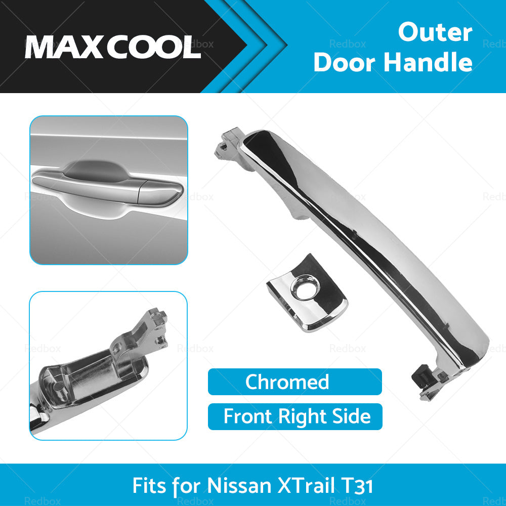 {{ Front Right RH Outer Door Handle Chrome Suitable For Nissan XTrail T31 2007-2013 }} - Buy Car Parts Online at {{ Kaka Auto Parts }}.