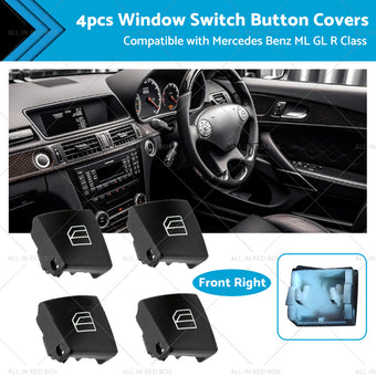 compare product 4PCS Driver Window Switch Button Cover Suitable for Mercedes Benz ML W164 W212