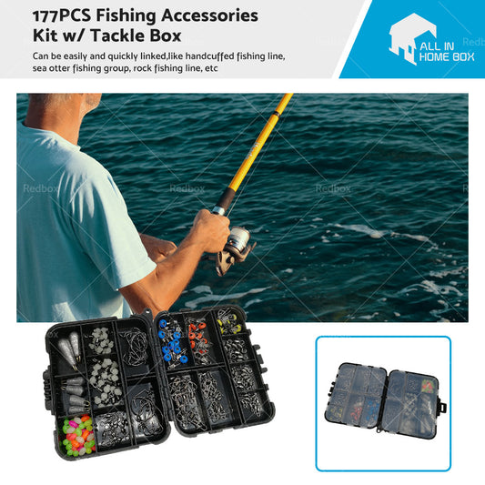 {{ 177Pcs Pro Fishing Accessories Kit w or  Tackle Box For Outdoor Swivels Hook Beads }} - Buy Car Parts Online at {{ Kaka Auto Parts }}.