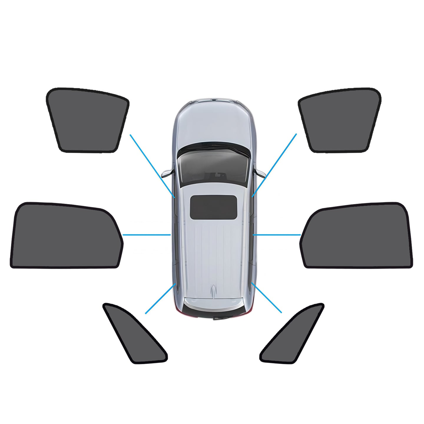 {{ Magnetic Mesh Sun Blind Shades Suitable for Audi Q3 RS Q3 2019-2025 }} - Buy Car Parts Online at {{ Kaka Auto Parts }}.