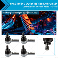 {{ 4PCS Inner  and  Outer Tie Rod End Full Set Suitable for Holden Rodeo TFS 4WD 89-03 }} - Buy Car Parts Online at {{ Kaka Auto Parts }}.