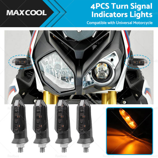 {{ 4 x Motorcycle Indicators Bike LED Turn Signal Light Blinkers Amber Universal AU }} - Buy Car Parts Online at {{ Kaka Auto Parts }}.
