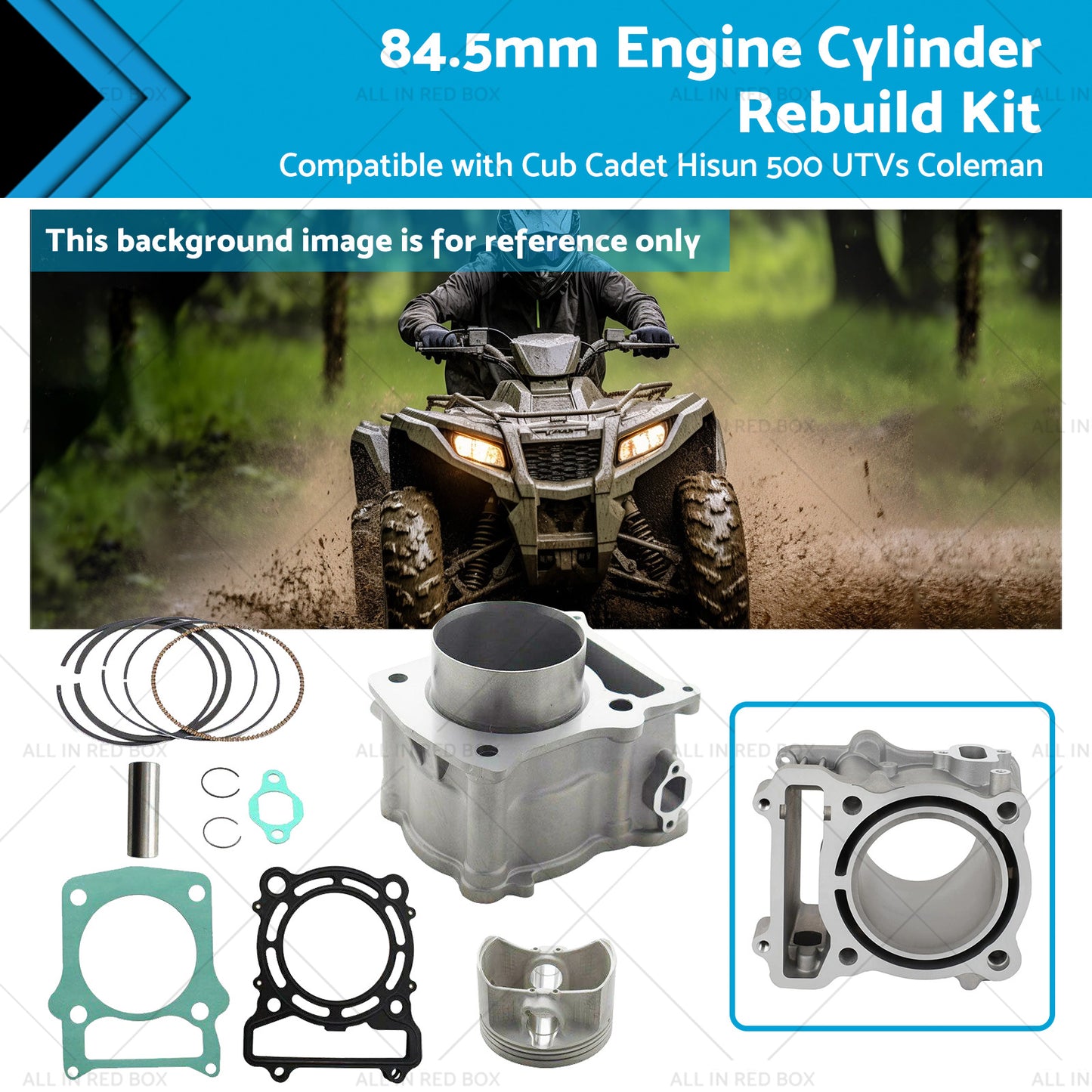 {{ 84. 5mm Engine Cylinder Rebuild Kit Suitable for Cub Cadet UTVs Coleman Hisun 500 }} - Buy Car Parts Online at {{ Kaka Auto Parts }}.