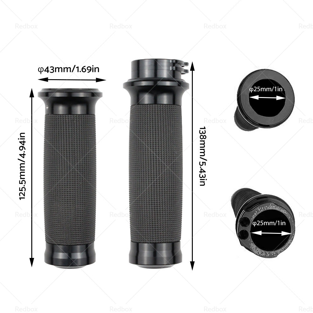 {{ 1inch Pair Black Hand Grip Handle Bar Suitable for Harley Touring Dyna Sportster }} - Buy Car Parts Online at {{ Kaka Auto Parts }}.