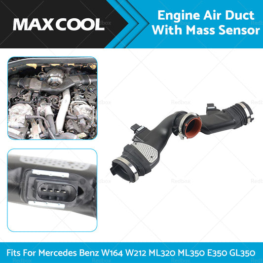 Air Mass Sensor W or  Air Duct Fits For Mercedes Benz W164 W212 ML320 ML350 GL350