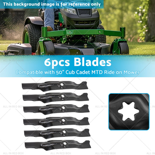 6pcs Blades Suitable 50inch Cub Cadet MTD Ride on Mower 742-04053 942-04053 B