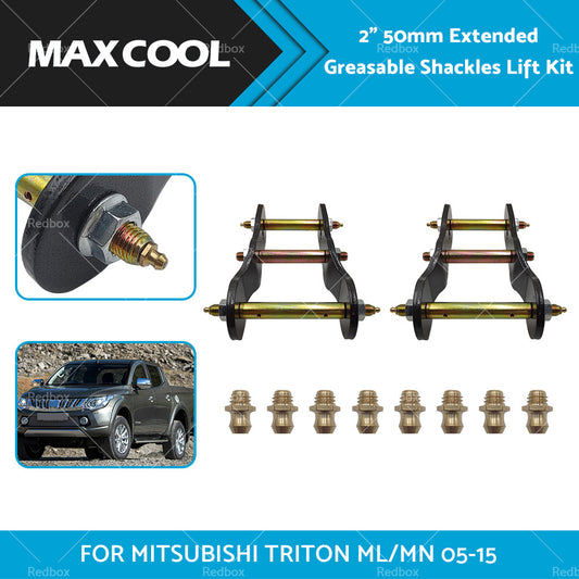 {{ FOR MITSUBISHI TRITON ML or MN 05-15 EXTENDED GREASABLE SHACKLES 2 inch  50MM LIFT KIT }} - Buy Car Parts Online at {{ Kaka Auto Parts }}.