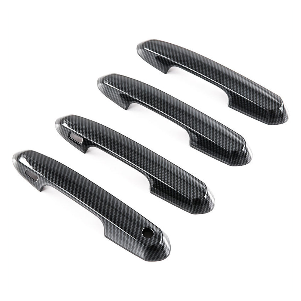 Carbon Fiber Look Door Handle Bowl Strip Covers Suitable for Toyota Kluger 2021¡§C2025
