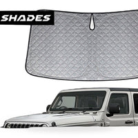 6 Layer Thick WindScreen Sun Shade for Jeep Wrangler 18-25 Premium UV Protection - XQ1