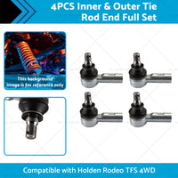 {{ 4PCS Inner  and  Outer Tie Rod End Full Set Suitable for Holden Rodeo TFS 4WD 89-03 }} - Buy Car Parts Online at {{ Kaka Auto Parts }}.