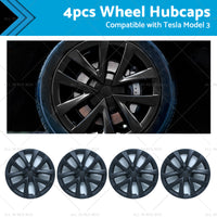 {{ 4PCS Matt Black Wheel Cover Hub Caps Rim Hubcap Suitable for Tesla Model 3 }} - Buy Car Parts Online at {{ Kaka Auto Parts }}.