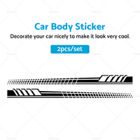 {{ 2pcs set Car Body Stickers Long Stripe Side Skirt Decoration Decals }} - Buy Car Parts Online at {{ Kaka Auto Parts }}.