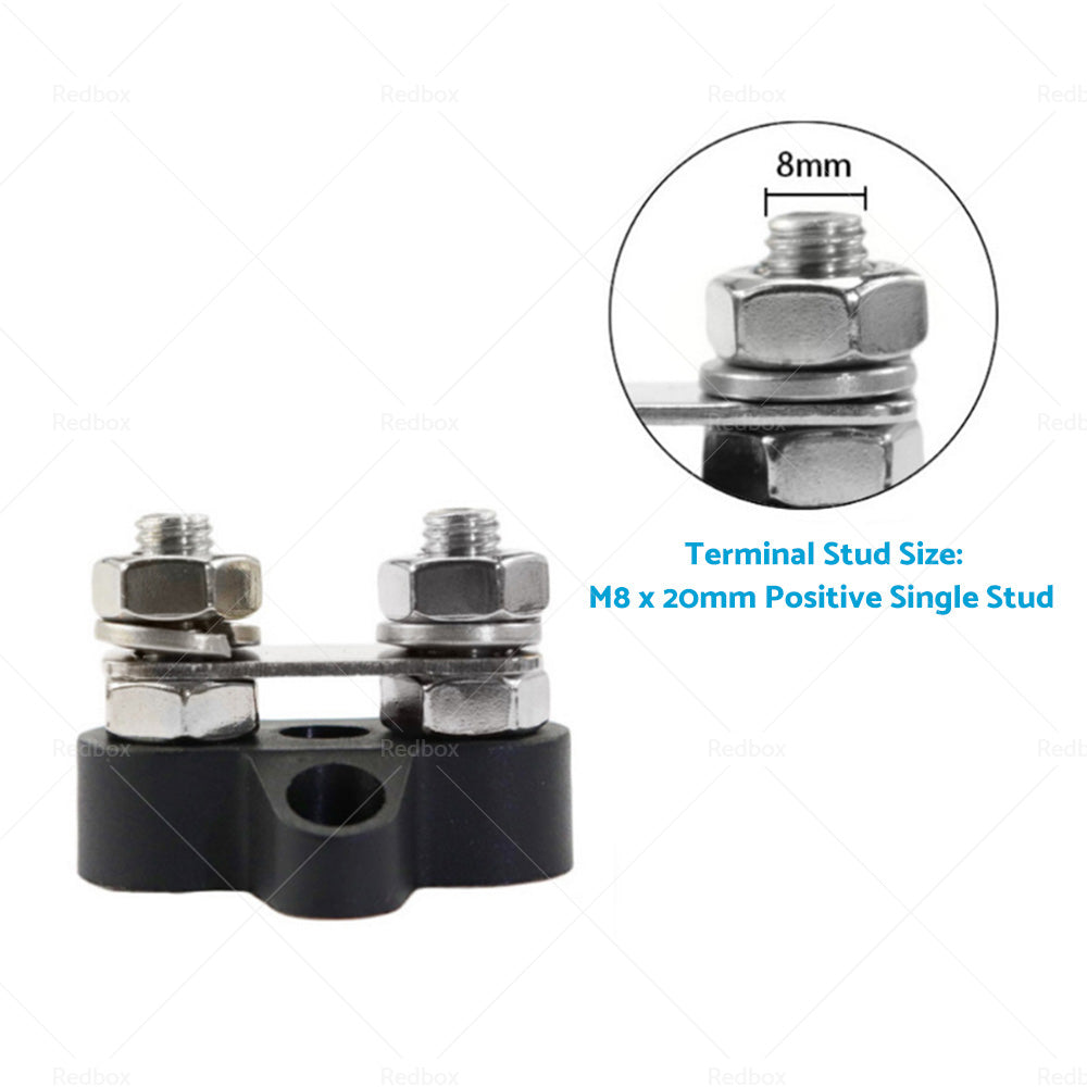 {{ 2x 5 or 16 inch  M8+M8 Bus Bar Terminal Blocks Negative Positive Distribution Stud }} - Buy Car Parts Online at {{ Kaka Auto Parts }}.