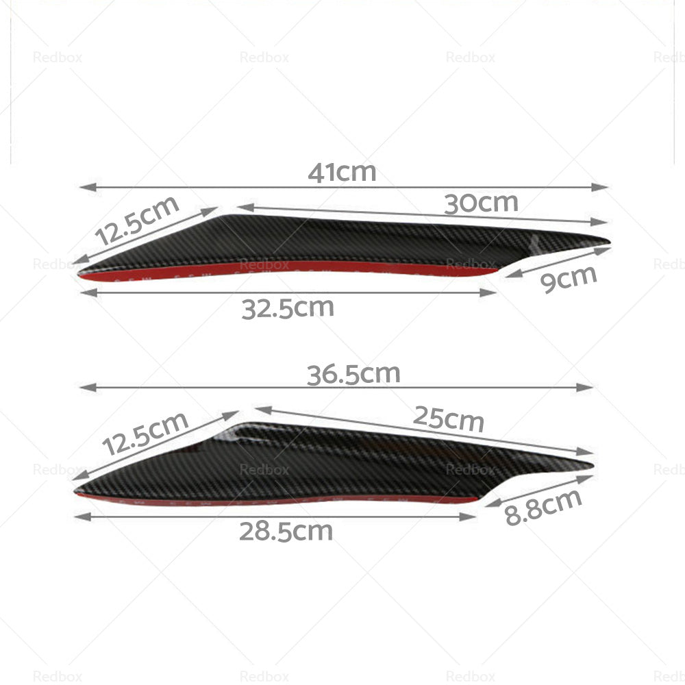 {{ 4x Carbon Fiber Car Bumper Fin Canard Splitter Diffuser Valence Spoiler Lip }} - Buy Car Parts Online at {{ Kaka Auto Parts }}.
