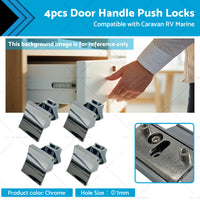 {{ 4x Door Handle Push Locks Suitable for Caravan RV Marine Cupboard Latch Knob }} - Buy Car Parts Online at {{ Kaka Auto Parts }}.