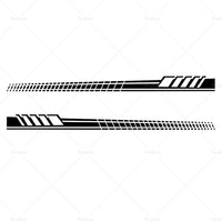 {{ 2pcs set Car Body Stickers Long Stripe Side Skirt Decoration Decals }} - Buy Car Parts Online at {{ Kaka Auto Parts }}.